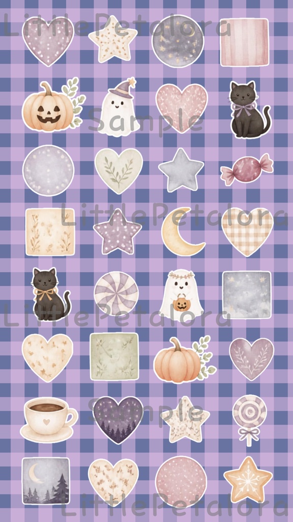 デジタルステッカー Halloween - シマリス|ハロウィン素材 9枚セット