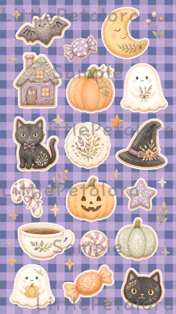 デジタルステッカー Halloween - シマリス|ハロウィン素材 9枚セット