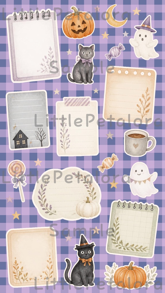 デジタルステッカー Halloween - シマリス|ハロウィン素材 9枚セット