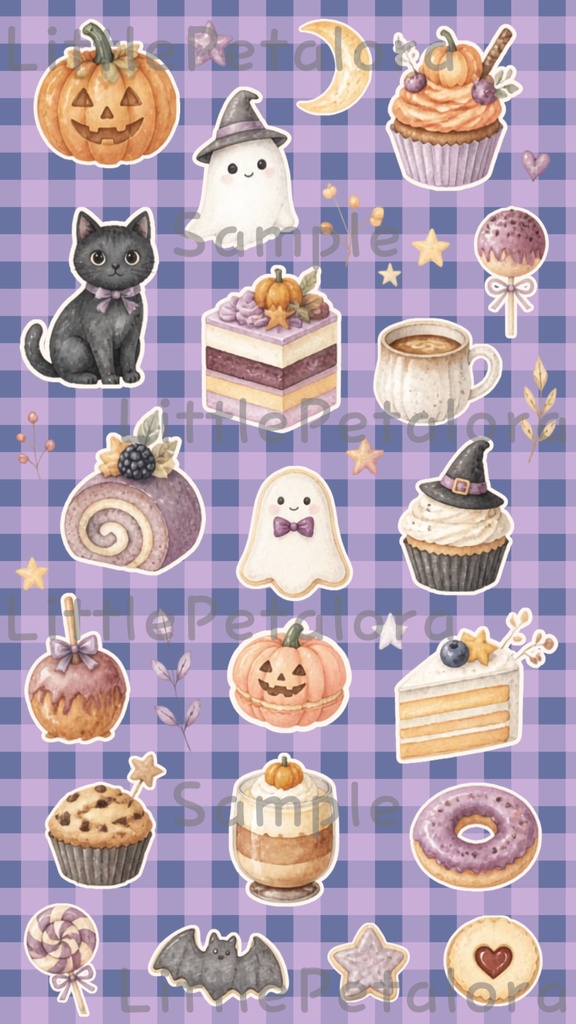 デジタルステッカー Halloween - シマリス|ハロウィン素材 9枚セット
