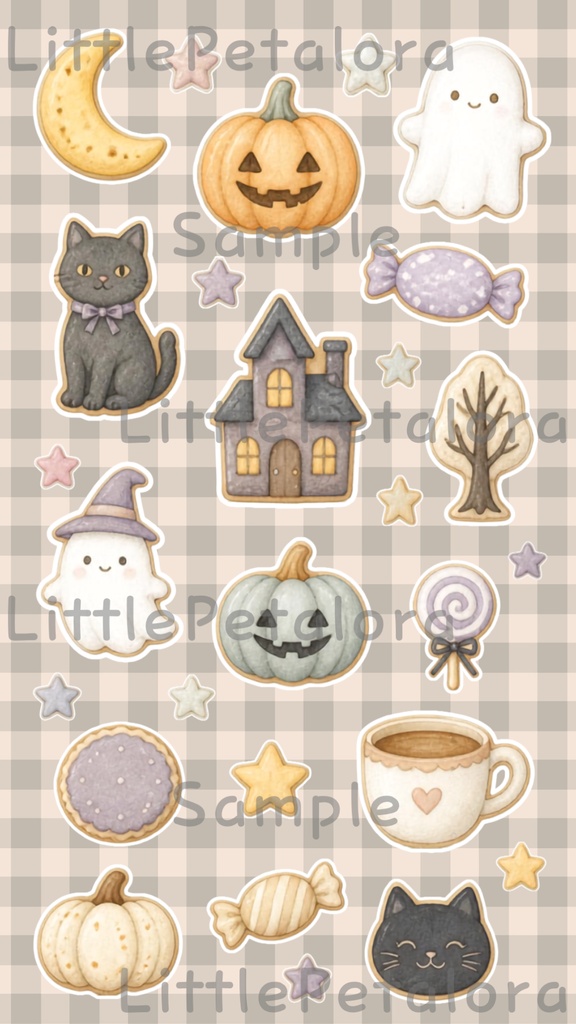 デジタルステッカー Halloween - ももんが|ハロウィン素材 9枚セット