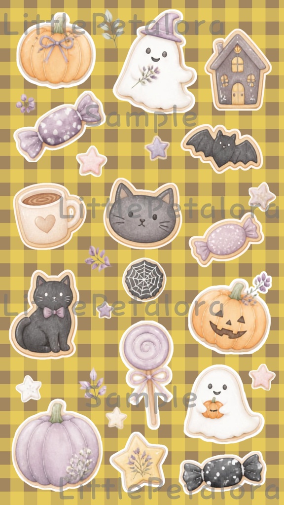 デジタルステッカー Halloween - フェネック|ハロウィン素材 9枚セット