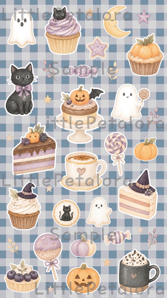 デジタルステッカー Halloween - アヒル|ハロウィン素材 9枚セット