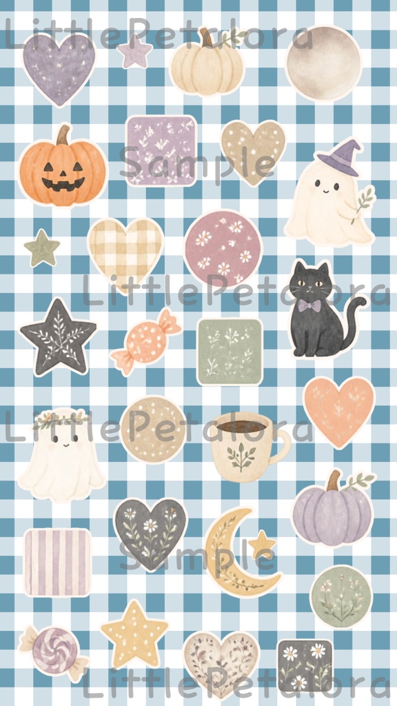 デジタルステッカー Halloween - カワウソ|ハロウィン素材 9枚セット