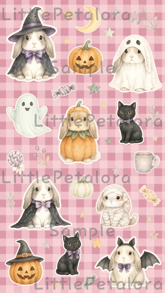 デジタルステッカー Halloween - イングリッシュロップ|ハロウィン素材