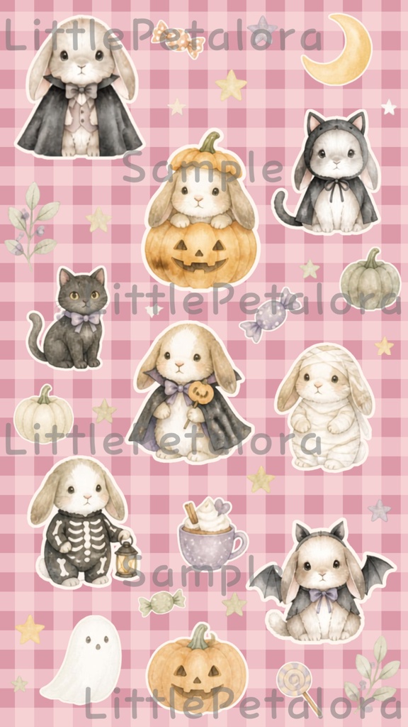 デジタルステッカー Halloween - イングリッシュロップ|ハロウィン素材