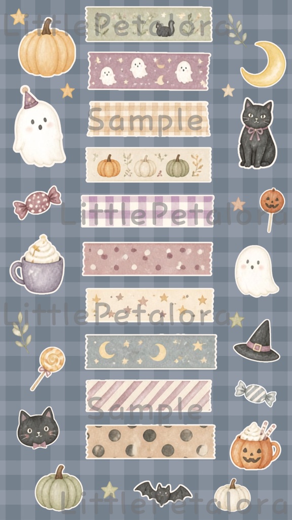 デジタルステッカー Halloween - 子猫|ハロウィン素材 9枚セット