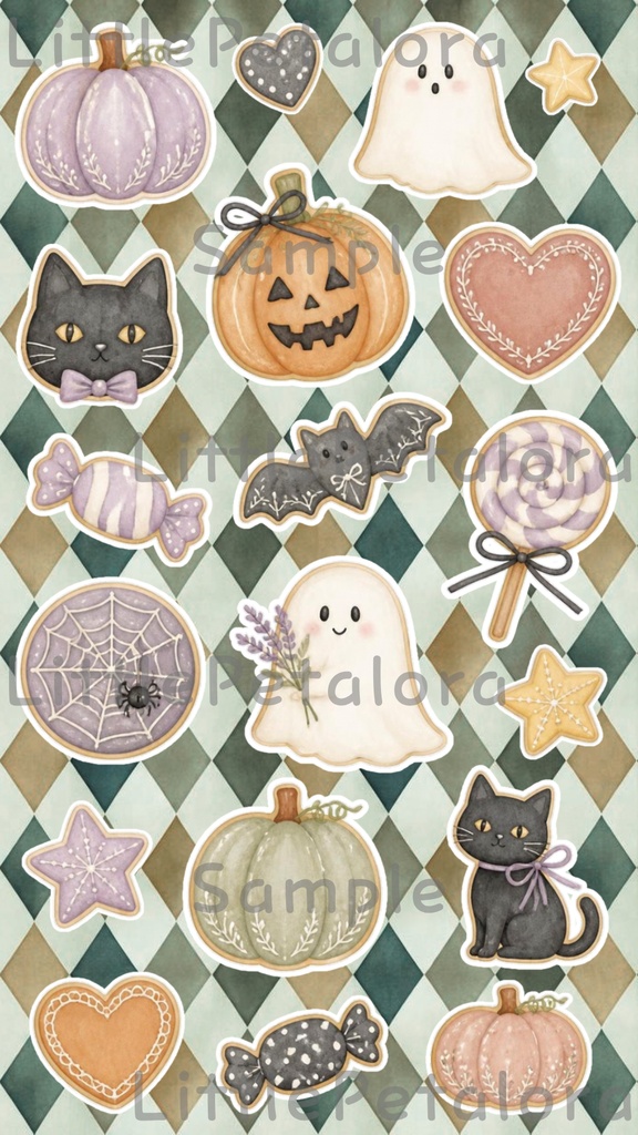 デジタルステッカー Halloween - コーギー|ハロウィン素材 9枚セット