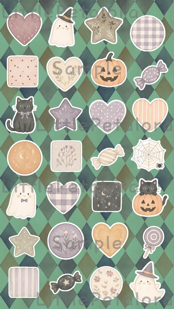 デジタルステッカー Halloween - ゴールデンレトリーバー|ハロウィン素材 9枚セット