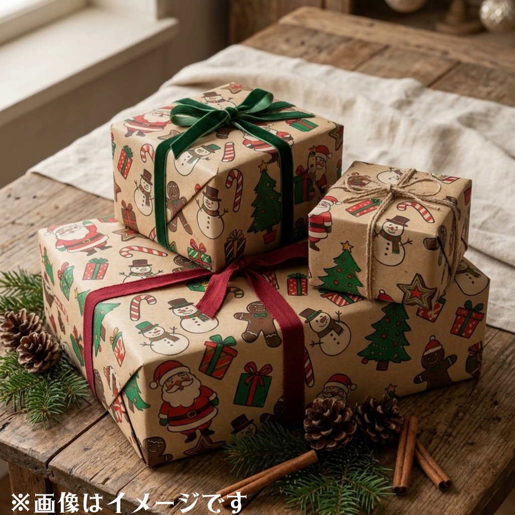 クリスマスデジタルペーパー10種セット1|ラッピングペーパー・ギフト包装・コラージュ素材・A4 PNG