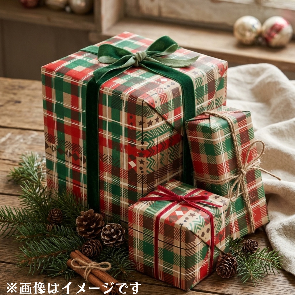 クリスマスデジタルペーパー10種セット2|ラッピングペーパー・ギフト包装・コラージュ素材・A4 PNG