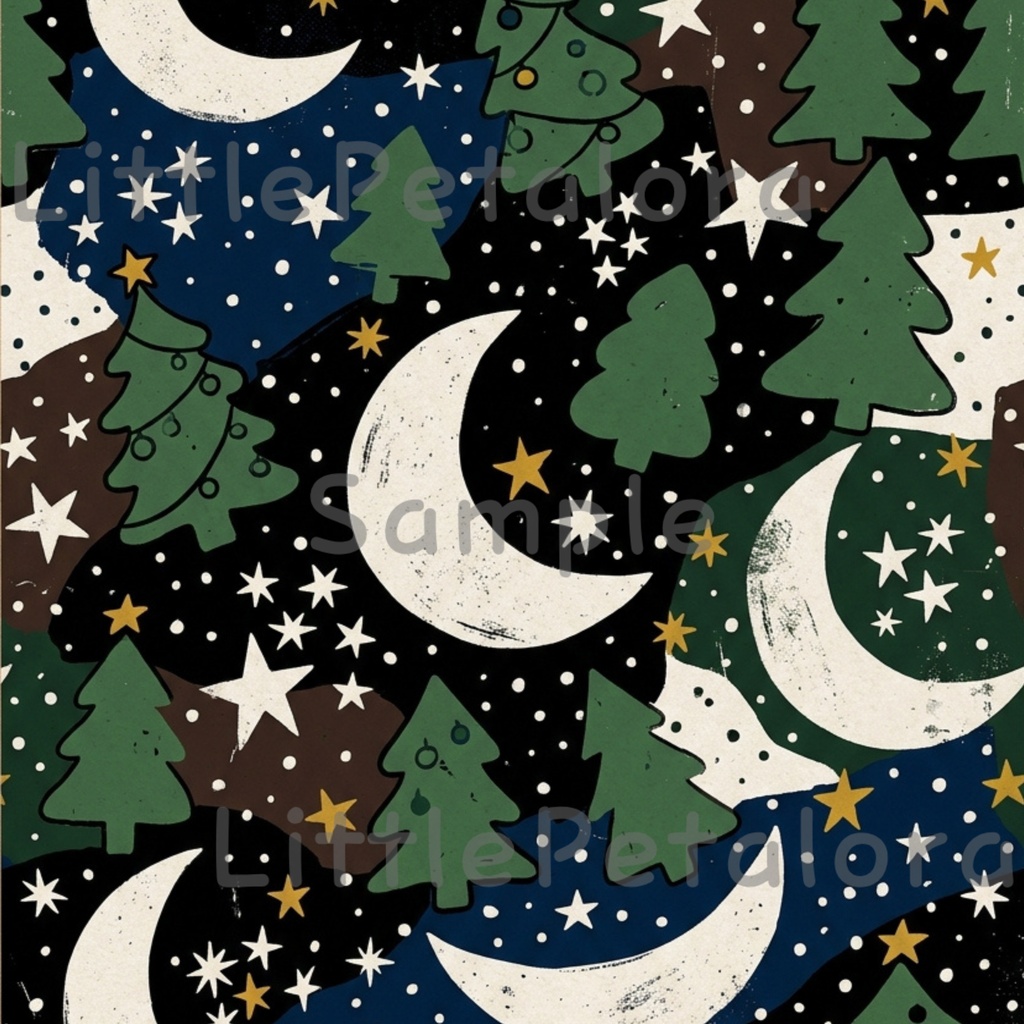 クリスマスデジタルペーパー10種セット3|ラッピングペーパー・ギフト包装・コラージュ素材・A4 PNG