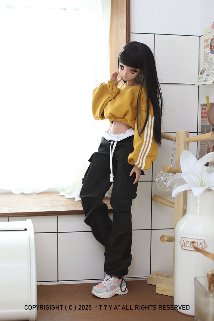 SD13 Girl Smart Doll Crop Balloon Three-Line MTM - Mustard