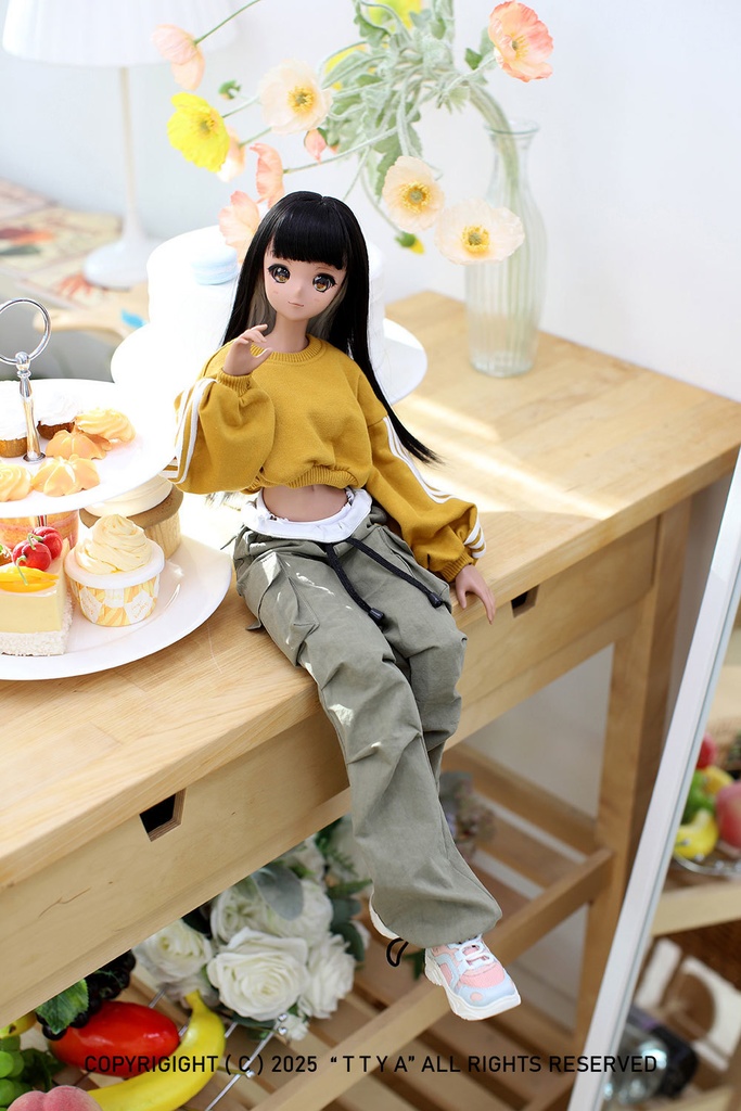 SD13 Girl Smart Doll Crop Balloon Three-Line MTM - Mustard