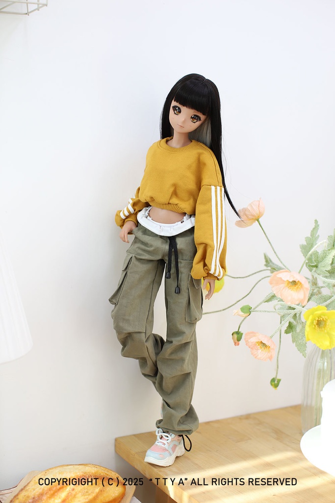SD13 Girl Smart Doll Crop Balloon Three-Line MTM - Mustard