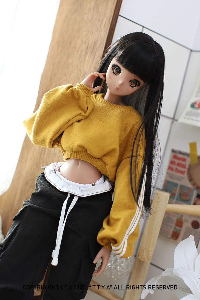 SD13 Girl Smart Doll Crop Balloon Three-Line MTM - Mustard