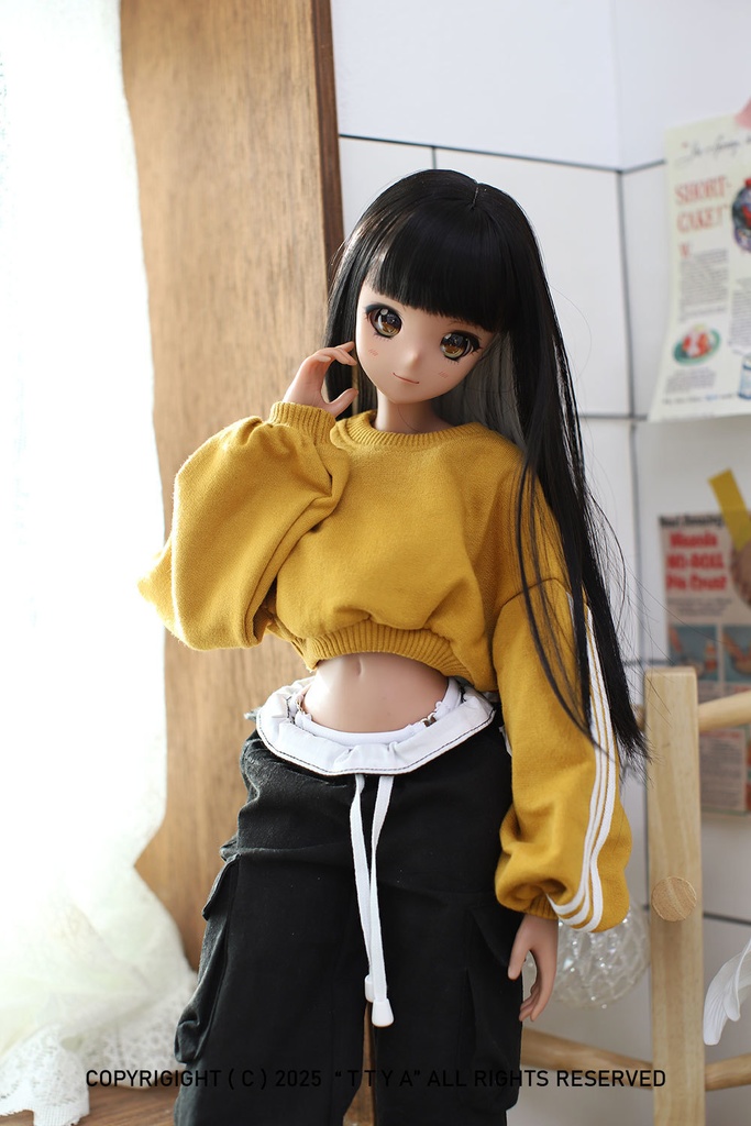 SD13 Girl Smart Doll Crop Balloon Three-Line MTM - Mustard