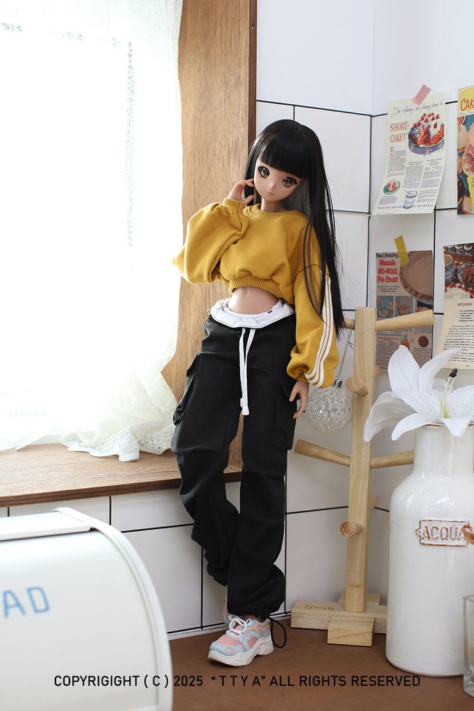 SD13 Girl Smart Doll Crop Balloon Three-Line MTM - Mustard