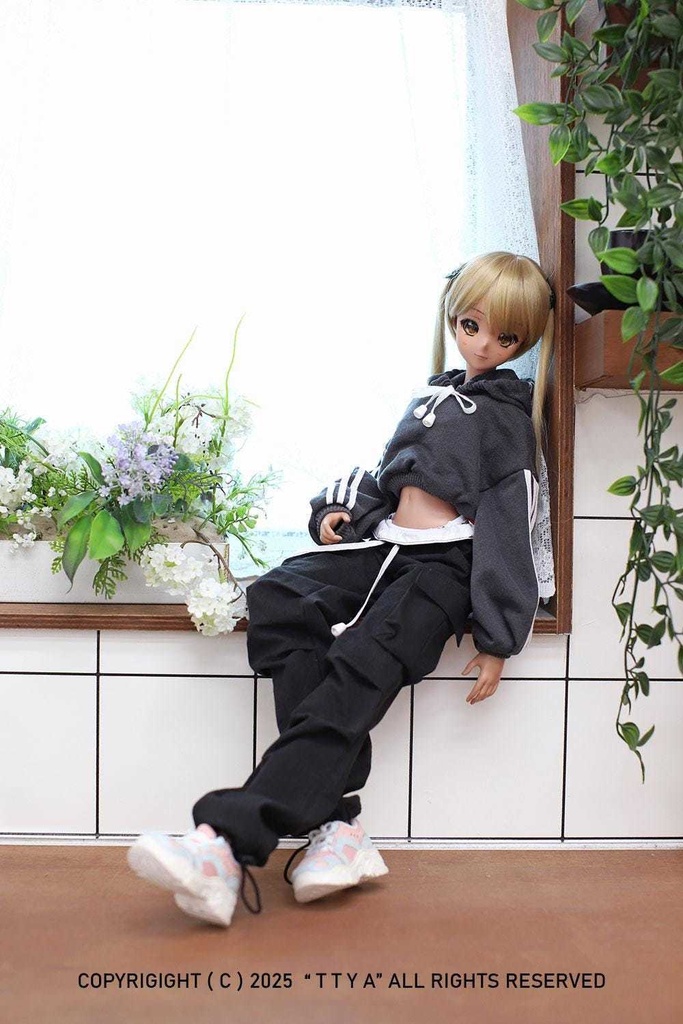 SD13 GIRL Smart Doll Cargo wild jogger pants - Black