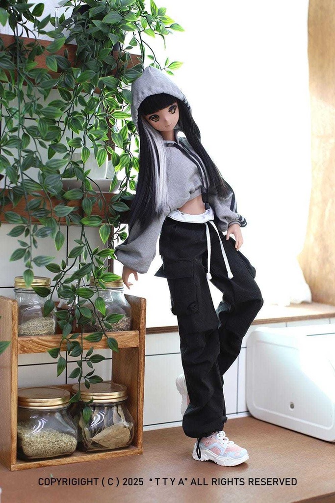 SD13 GIRL Smart Doll Cargo wild jogger pants - Black