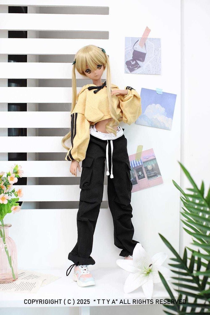 SD13 GIRL Smart Doll Cargo wild jogger pants - Black