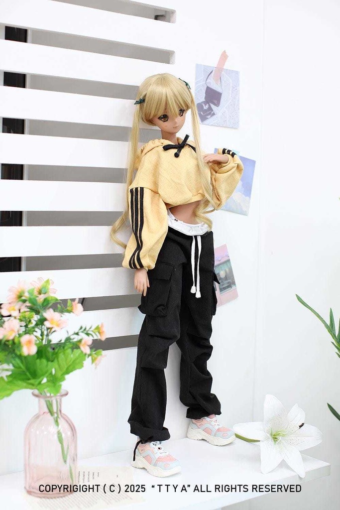 SD13 GIRL Smart Doll Cargo wild jogger pants - Black