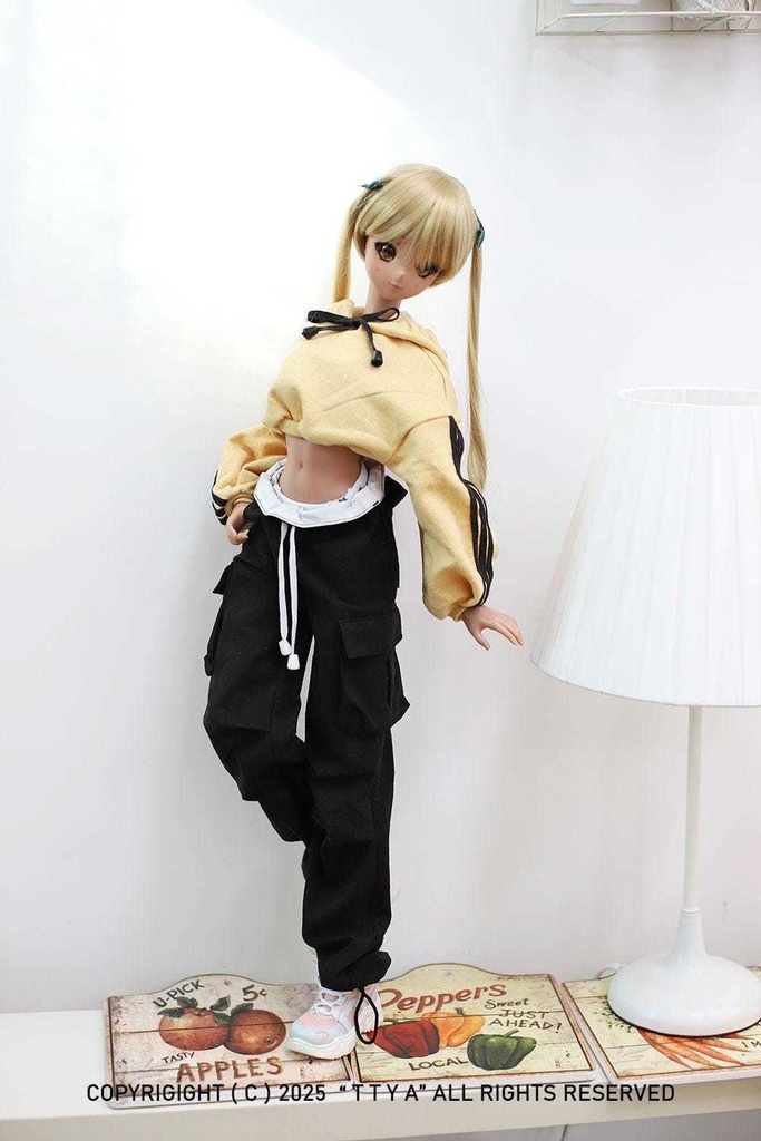 SD13 GIRL Smart Doll Cargo wild jogger pants - Black