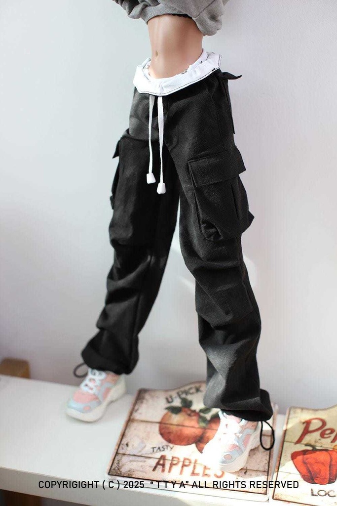 SD13 GIRL Smart Doll Cargo wild jogger pants - Black