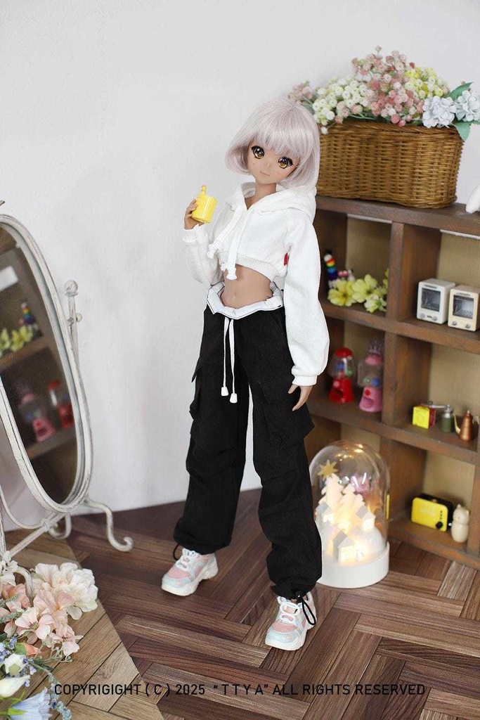 SD13 GIRL Smart Doll Cargo wild jogger pants - Black