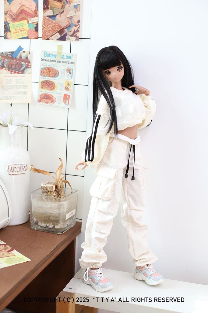 SD13 GIRL Smart Doll Cargo wild jogger pants - White