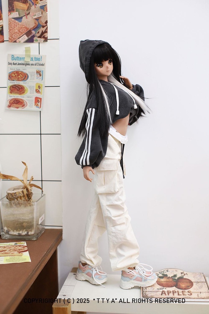 SD13 GIRL Smart Doll Cargo wild jogger pants - White