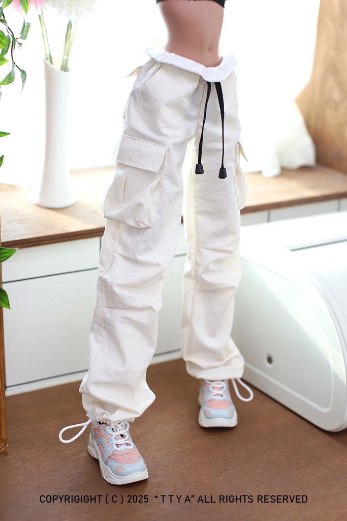 SD13 GIRL Smart Doll Cargo wild jogger pants - White