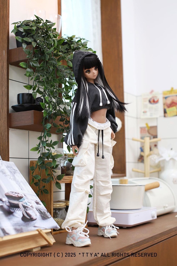 SD13 GIRL Smart Doll Cargo wild jogger pants - White