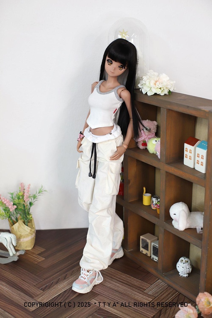 SD13 GIRL Smart Doll Cargo wild jogger pants - White