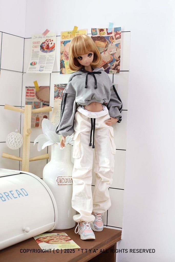 SD13 GIRL Smart Doll Cargo wild jogger pants - White