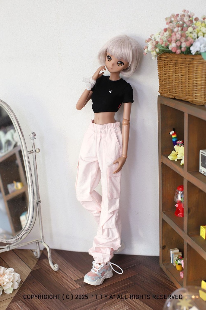 SD13 Girl Smart Doll Cargo jogger pants - Pink