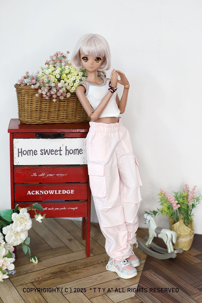 SD13 Girl Smart Doll Cargo jogger pants - Pink