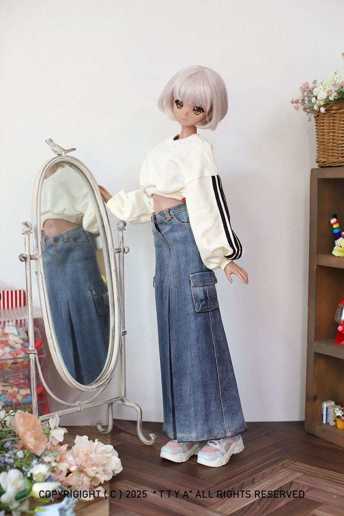 SD13 Girl Smart Doll Crop Balloon Three-Line MTM - Ivory