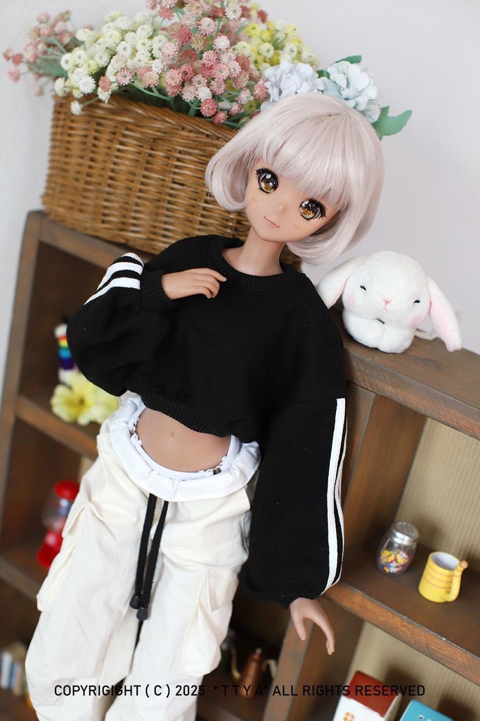 SD13 Girl Smart Doll Crop Balloon Three-Line MTM - Black