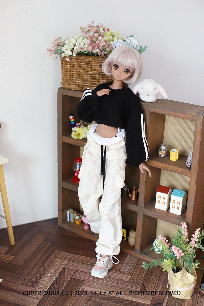 SD13 Girl Smart Doll Crop Balloon Three-Line MTM - Black