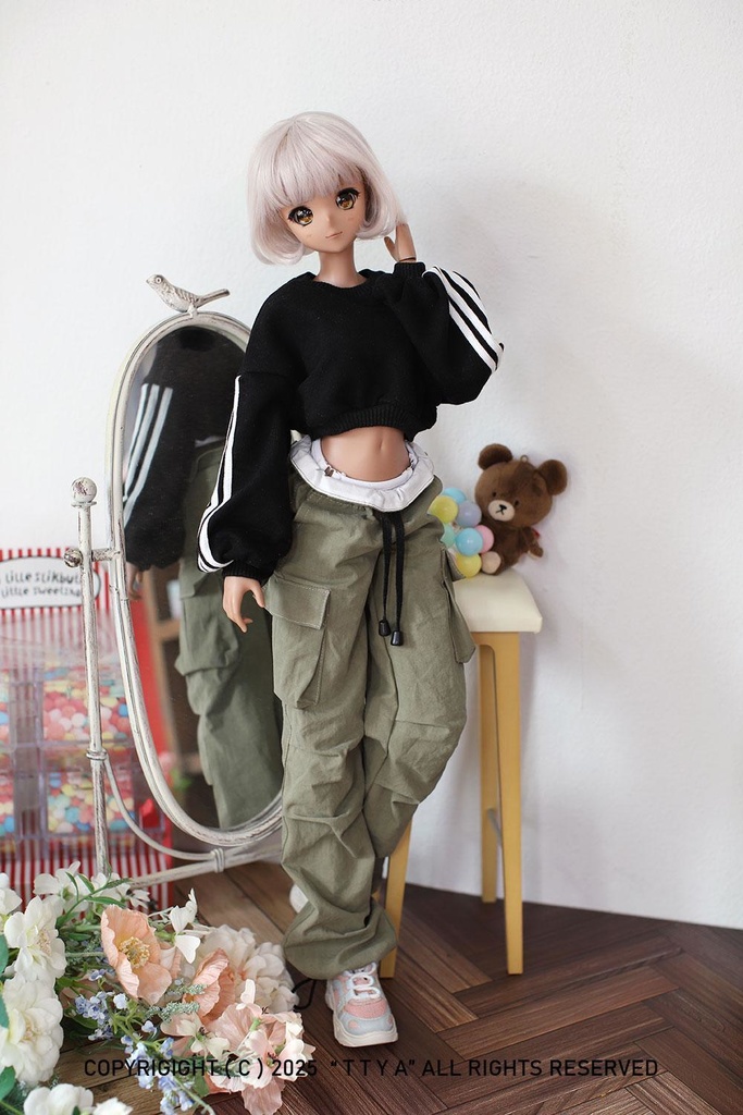 SD13 Girl Smart Doll Crop Balloon Three-Line MTM - Black