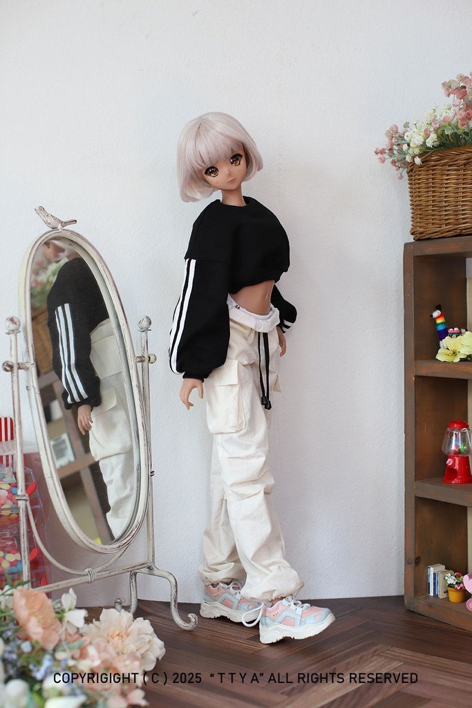 SD13 Girl Smart Doll Crop Balloon Three-Line MTM - Black