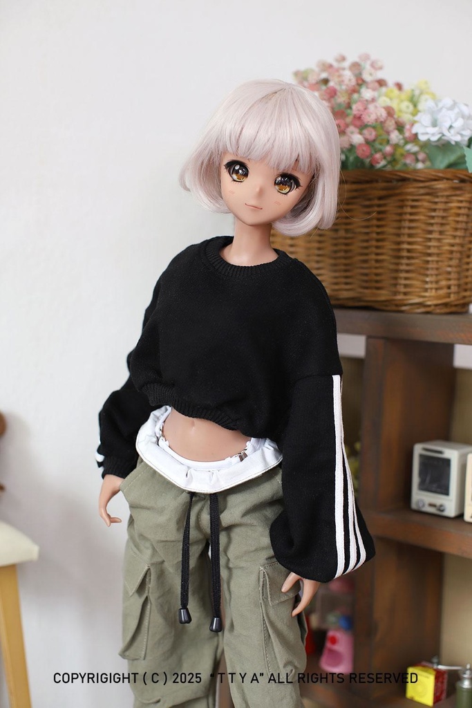 SD13 Girl Smart Doll Crop Balloon Three-Line MTM - Black