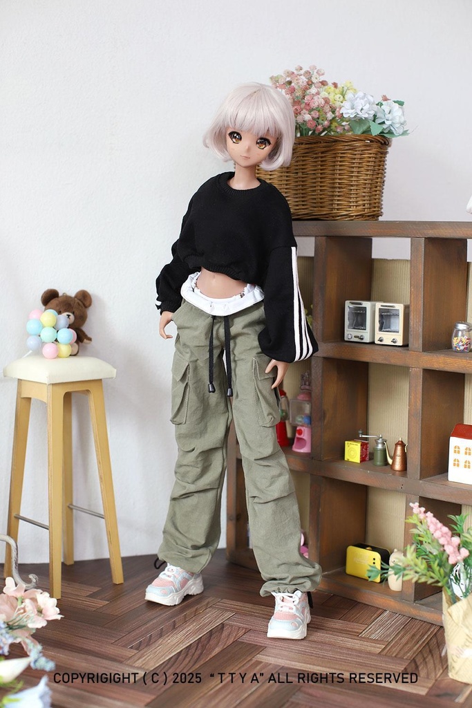 SD13 Girl Smart Doll Crop Balloon Three-Line MTM - Black