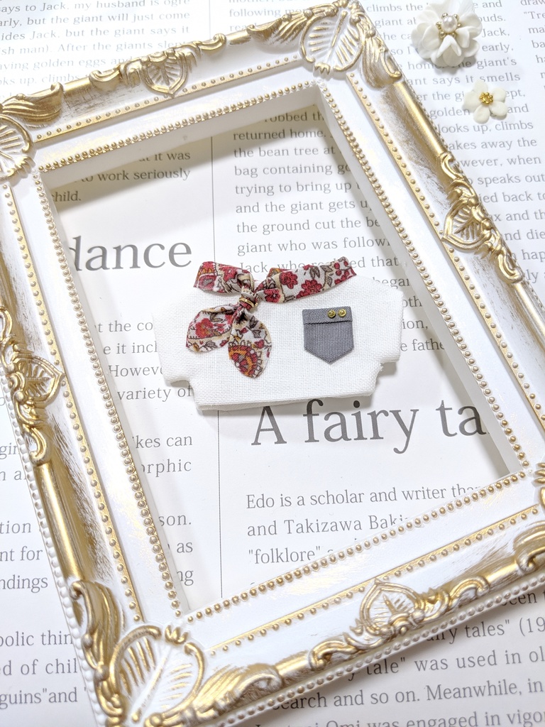 花柄スカーフシャツ