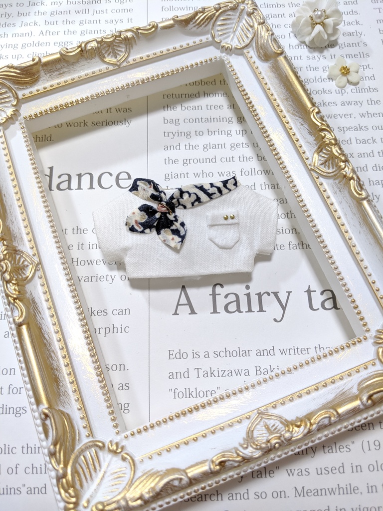 花柄スカーフシャツ