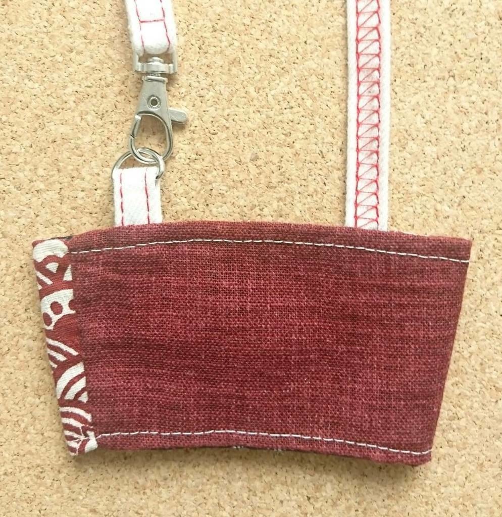 カップホルダー 猫柄 赤白