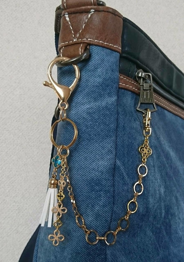 バッグチャーム アクアフラワー