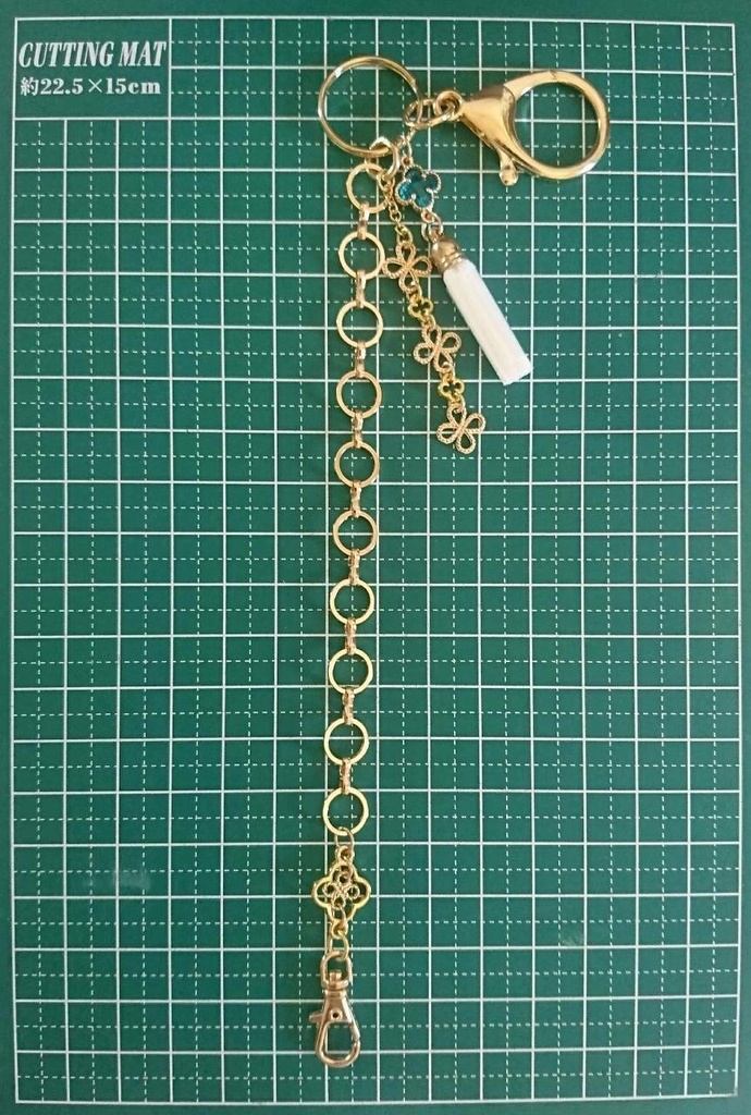 バッグチャーム アクアフラワー