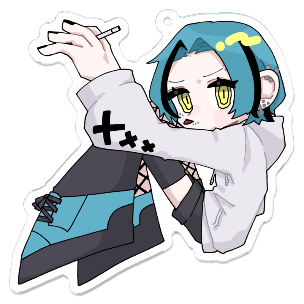 青髪どるアクキ〜